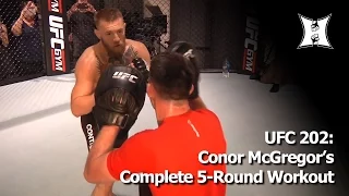 Conor McGregor UFC 202 Training: 5 Rounds + Hardcore Ab Workout (FULL)