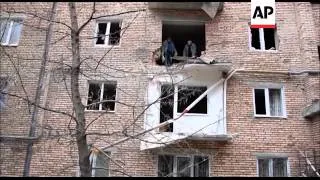 Ukraine - Fighting continues in and around Donetsk airport / Aftermath as 2 killed and 9 hurt in she