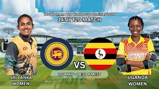 Sri lanka (SLW) vs Uganda (UGNW) 13th Match, Women's T20 WC Qualifier 2024 #live #cricket