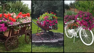 Wheelbarrow Flower Inspiration: 40 Beautiful Ideas for Your Garden