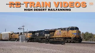 RB Evening Train Video UP 5432 EB Z TRAIN ZLBDV MP 737 CROSSING NEEDLES SUB