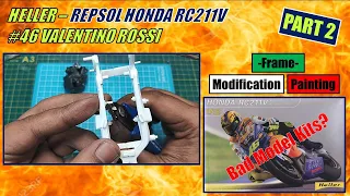 How to build HELLER 1/12 MotoGP Repsol Honda RC211V - Valentino Rossi Part 2