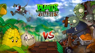 ОГРОМНЫЙ ЗОМБИ МУТАНТ и ЗОМБИ НА КАТАПУЛЬТЕ! Битва НА КРЫШЕ в Игре Plants vs Zombies от Cool GAMES