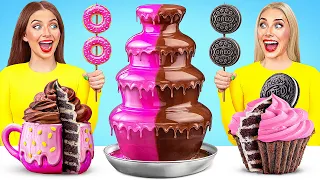 Chocolate Fountain Fondue Challenge | Funny Food Challenges by TeenDO