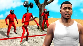 SQUID GAME SIREN HEAD verfolgt mich in GTA 5!!😨