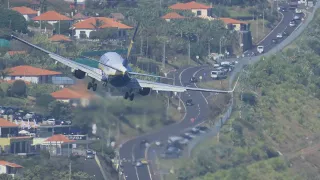 Challenging Landings at Madeira Airport  ||GUSTY WINDS||