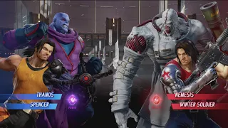 Thanos and Spencer vs Nemesis and Winter Soldier - MARVEL VS. CAPCOM: INFINITE
