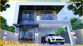 House Design | Small House 2storey | 7m x 7.5m with 3Bedroom