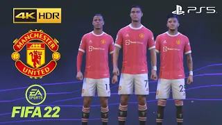 FIFA 22 PS5 - Manchester United - Game Faces - 4K 60FPS HDR Gameplay