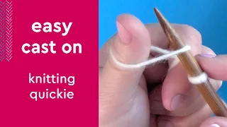 Easy Thumb Cast On • Knitting Quickie #studioknit #knittingforbeginners #knitting