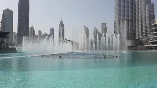 روعة وجمال النافورة الراقصة نهارا في دبي - Amazing fountain in dubai