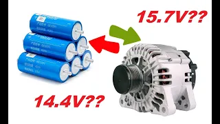 Caricare le batterie LTO LITIO TITANATO a 15Volts+ / Modificare l'alternatore