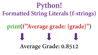 Python! Formatted String Literals (f-strings)