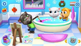 My Talking Tom Friends Christmas Update Gameplay Walkthrough Episode 34 wc Cartoon kids