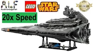 Lets Build the Imperial Star Destroyer in 20x Speed   LEGO Star Wars 75252