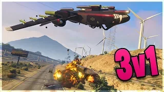 3 Hydra Jets vs B-11 Strikey Boi (GTA 5 Dogfighting)