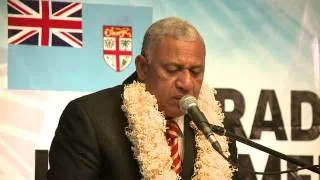 Fijian Prime Minister Voreqe Bainimarama Opening Trade and Investment Seminar PNG