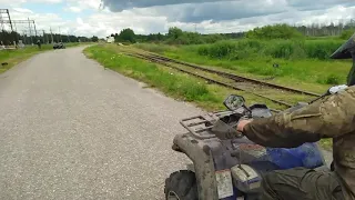 Yamaha Grizzly 700 vs Cf Moto 800 drag race