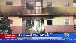 Families Displaced By Fire At Apartment Fire In NW Miami-Dade