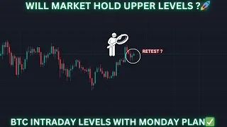 Will Market Hold Upper Levels? 🚀 | BTC Intraday Levels ✅ #btc