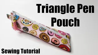 Easy triangle zipper pouch