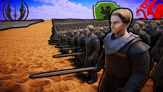 15 MILLION JORAH MORMONT vs 1 MILLION JEDI MASTERS | Ultimate Epic Battle Simulator 2