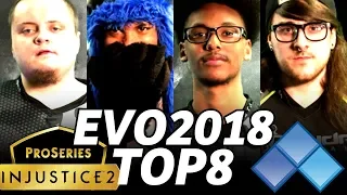 EVO 2018 INJUSTICE2 TOP8 (TIMESTAMP) SonicFox Rewind Tweedy BigD Hayatei Semiij Biohazard SylverRye