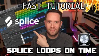 How to get SPLICE samples in time with Logic Pro X (FAST TUTORIAL)