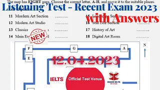 IELTS Listening Actual Test 2023 with Answer | 12.04.2023