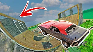 GIANT Half Pipe Track! Craziest Crashes EVER! - Wreckfest Mods
