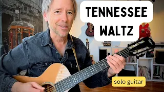 How to play “Tennessee Waltz” for solo guitar. Lesson / Tabs