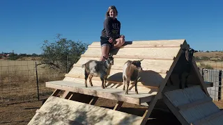 How To Build The A Frame Goat Playhouse! Step by Step, DIY -/-