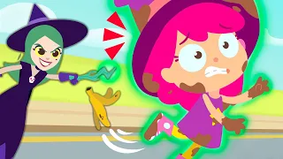 Plum, are you LUCKY or UNLUCKY? Little witch has a bad day! - Witches & Magic Cartoons for Kids