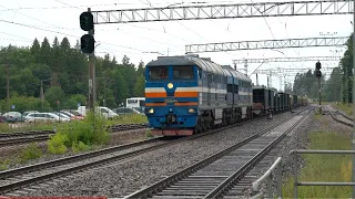 Ремонтный поезд: 2ТЭ116-1034 на ст. Аэгвийду / 2TE116-1034 with maintenance train at Aegviidu