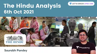 The Hindu Newspaper Editorial Analysis 6th Oct 2021 | Current Affairs | UPSC CSE | Saurabh Pandey