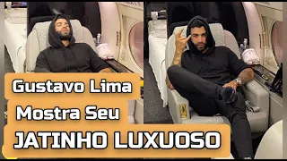 Gusttavo lima mostra  jatinho milionário