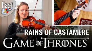How to play Rains of Castamere (Game of Thrones) | FAST PLAY-ALONG (full speed) | Violin Tutorial