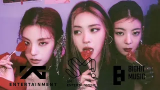 how would SM, YG and BIGHIT makes a teaser for ITZY's "Mafia in the morning"