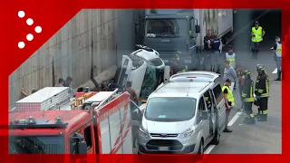 Incidente a Milano sulla A52, furgone mortuaria sul posto