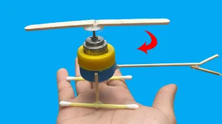 Make a Flying Helicopter With DC Motor and plastic bottle @MsInventor101