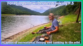 Foraging Cooking-P5-|24 hours of fishing and cooking in the wild | VinhSonTV