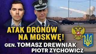 Putin w szoku! Ukraińskie drony spadają na Moskwę - gen. Tomasz Drewniak i Piotr Zychowicz