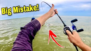 We LOST a BIG FISH! Wade fishing the Texas City Dike (Catch and Cook)