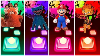 Turning Red vs Poppy Playtime Chapter 3 vs Super Mario bros vs Elemental 🎶 Who will win 👑