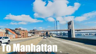 New York City Driving-Brooklyn to Manhattan 01012024 HDR 4K