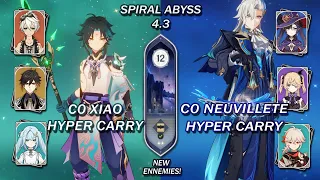 C0 Xiao Hyper carry & C0 Neuvillette Hyper Carry | Spiral Abyss 4.3 | Genshin Impact |