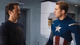 Avengers 2012 - First conflict between Captain America and Iron Man