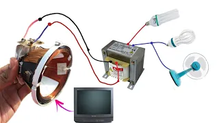 I turn TV deflection into a powerful 220v generator