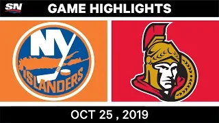 NHL Highlights | Islanders vs. Senators – Oct. 25, 2019