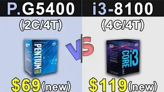 Pentium G5400 vs i3-8100 | New Games Benchmarks
